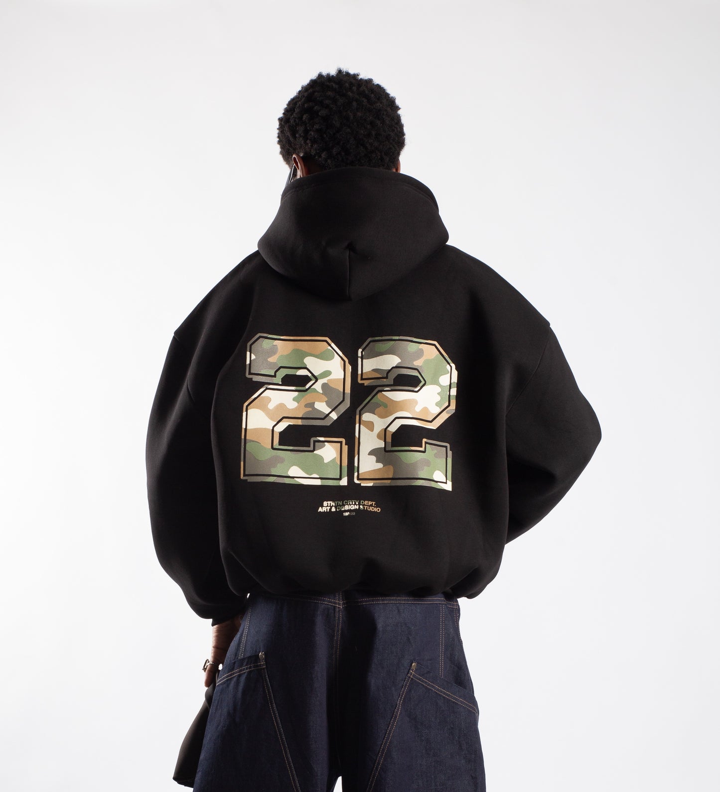 CRTV DEPT. ARMY ZIP-UP HOODIE – Black