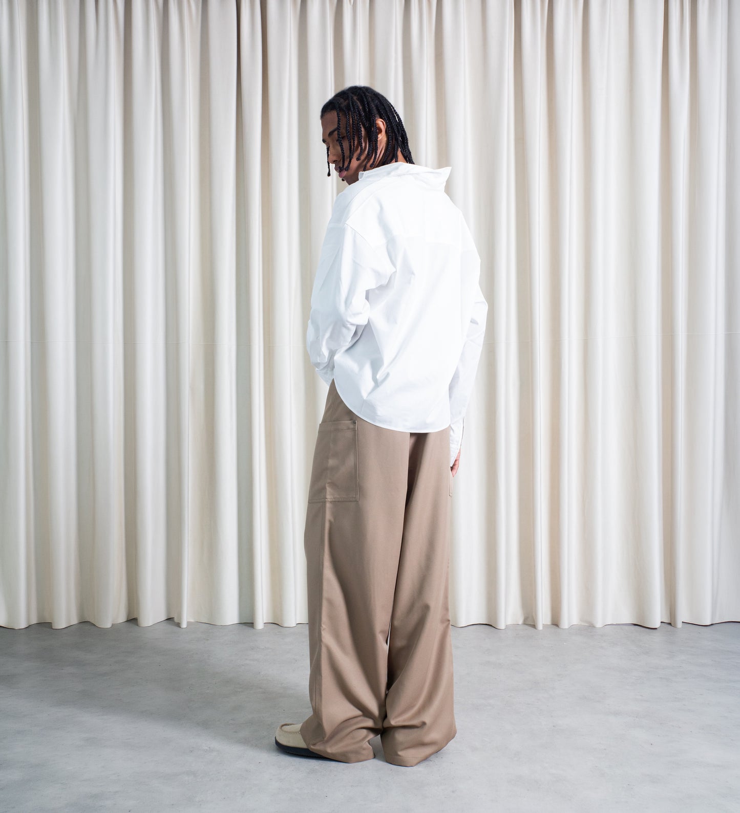 THE CRTV DEPT. BLOCK PANTS – Beige