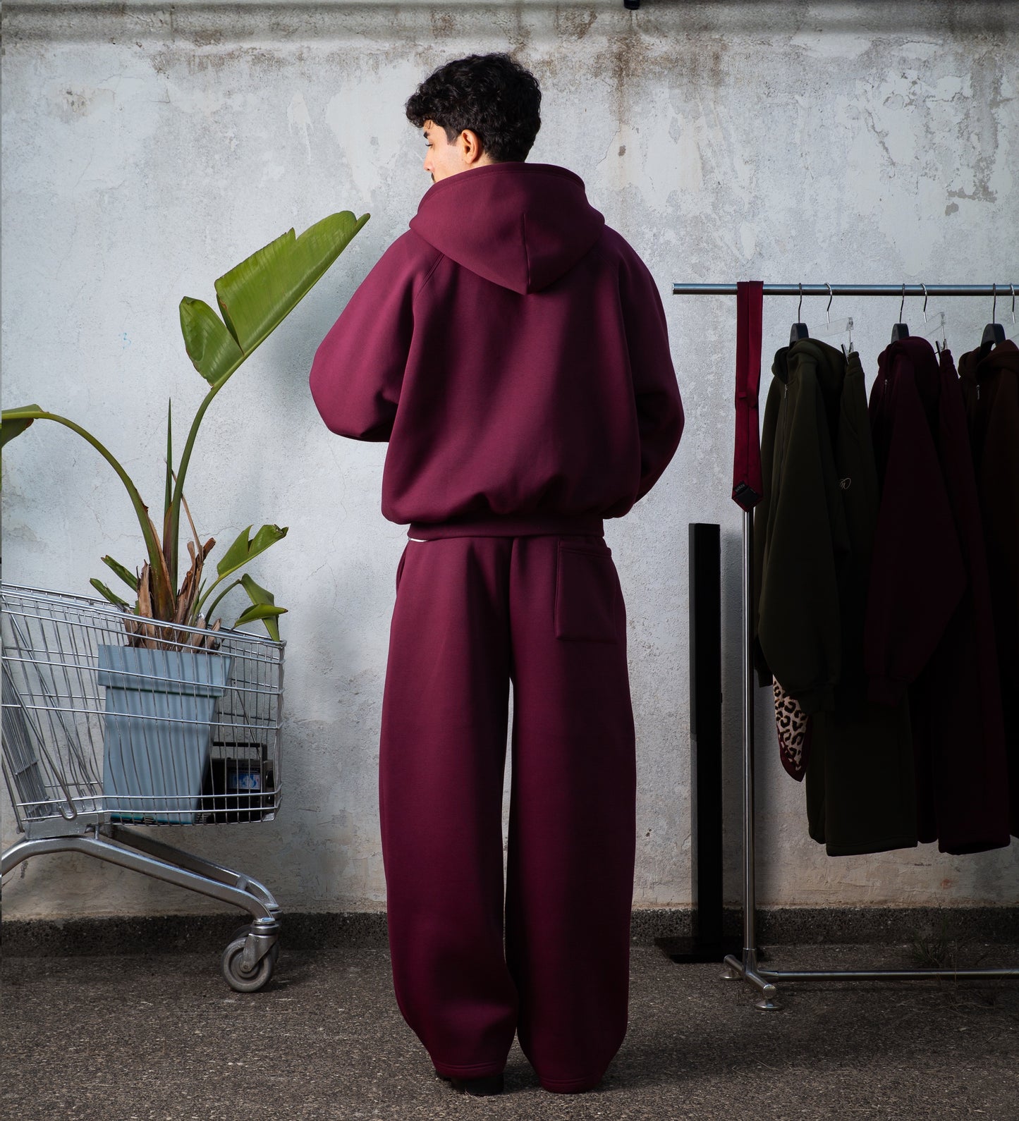 STRTN RAGLAN ZIP-UP HOODIE – Burgundy