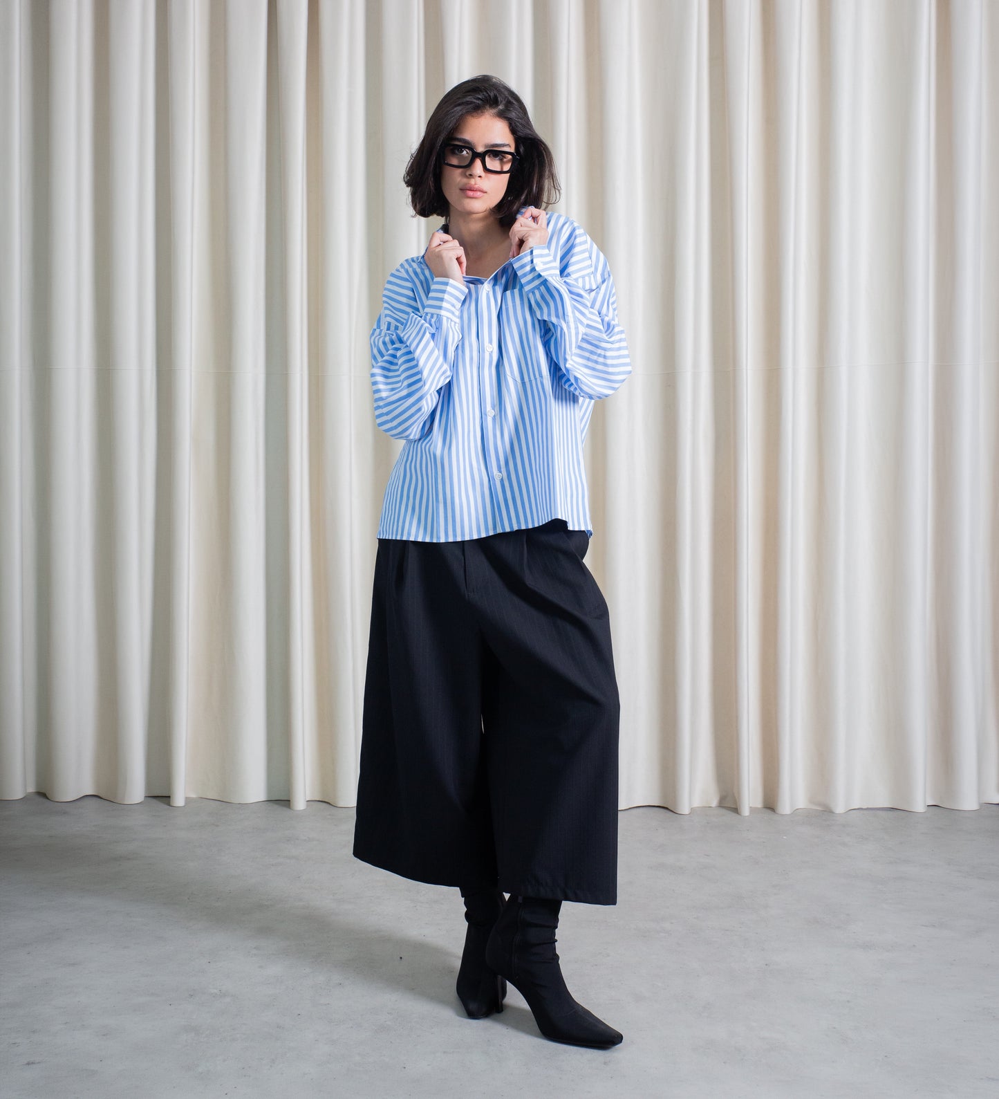 CULT SUPPLY POPLIN SHIRT – Striped Blue