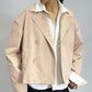 DISTRESSED CROPPED TRENCH COAT – Beige
