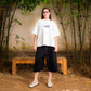 DISTRESSED SWEAT JORTS – Black
