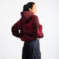 DISTRESSED RAGLAN HOODIE – Stained Burgundy