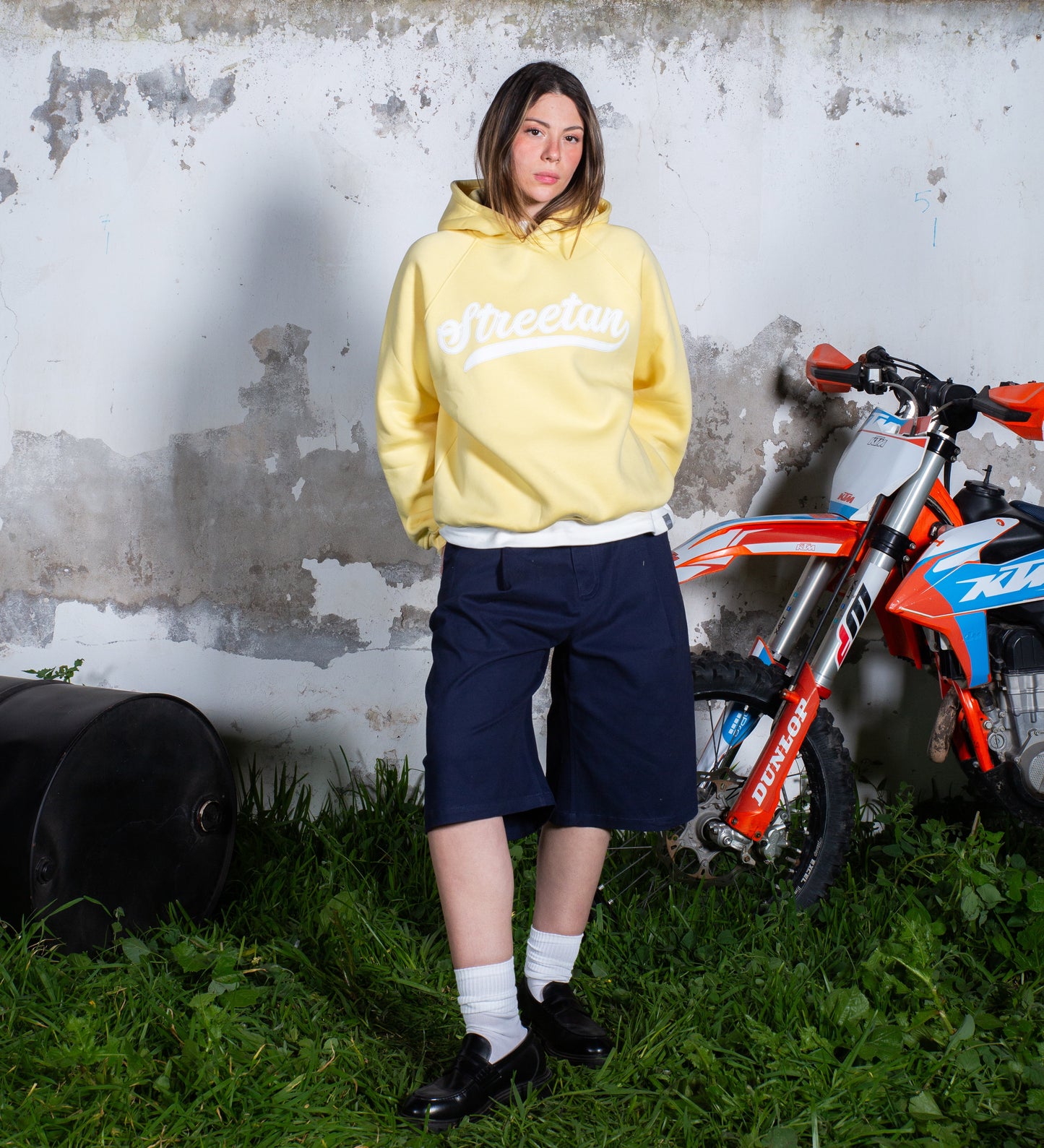 STRTN® BASEBALL RAGLAN HOODIE – Pastel Yellow