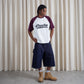 BASEBALL HEAVYWEIGHT T-SHIRT – Burgundy/Off White