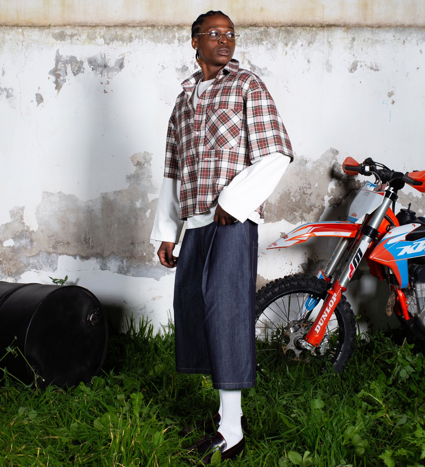 CRTV DEPT. TARTAN POPLIN SHIRT