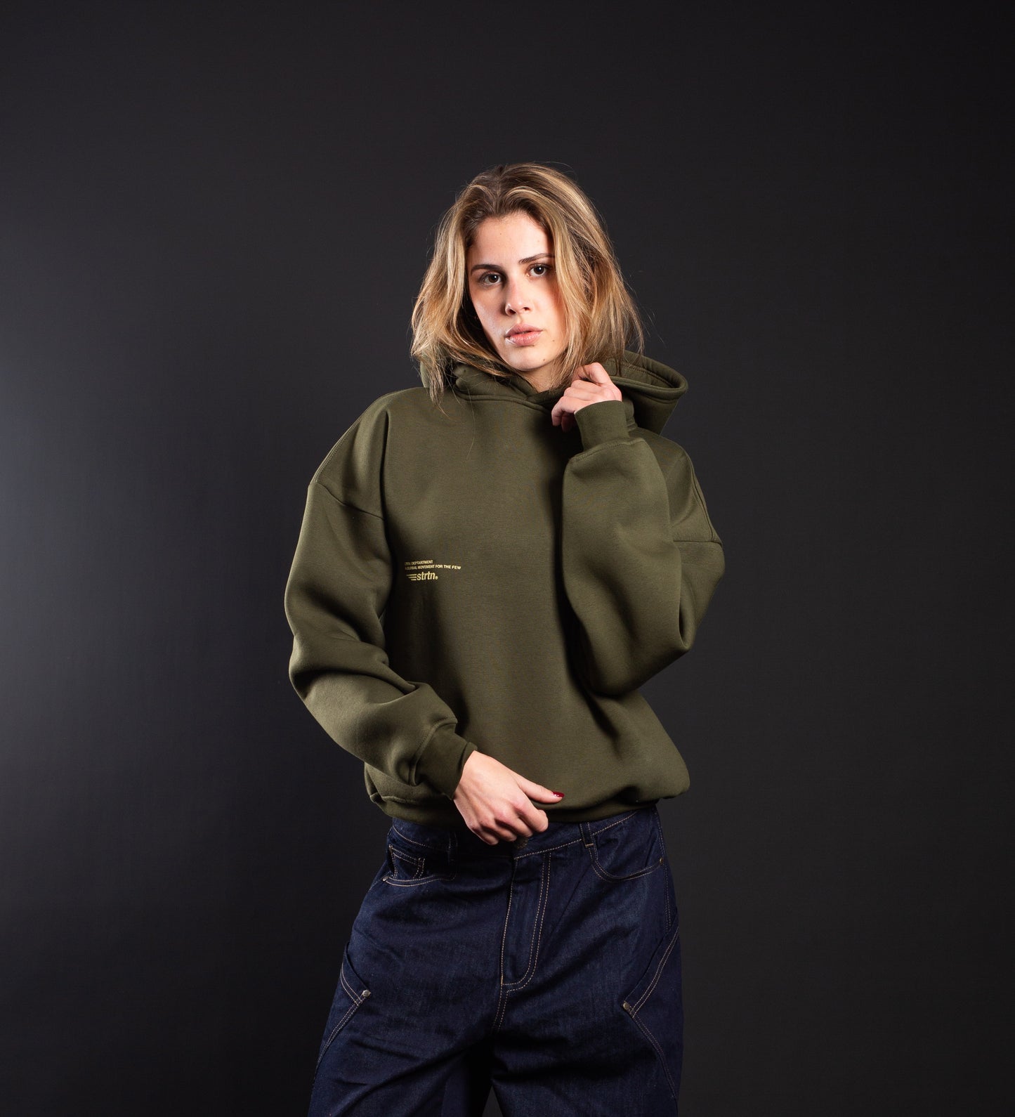 STRTN® ART & DESIGN STUDIO HOODIE – Army Green