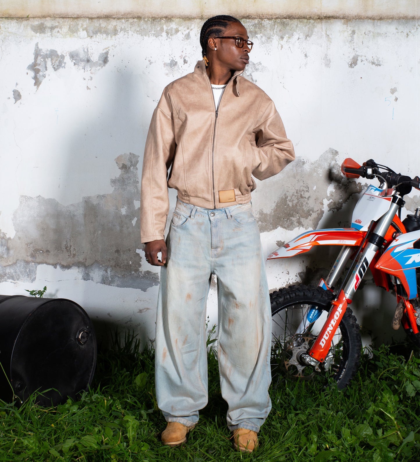 CRTV DEPT. VEGAN LEATHER JACKET – Light Tobacco