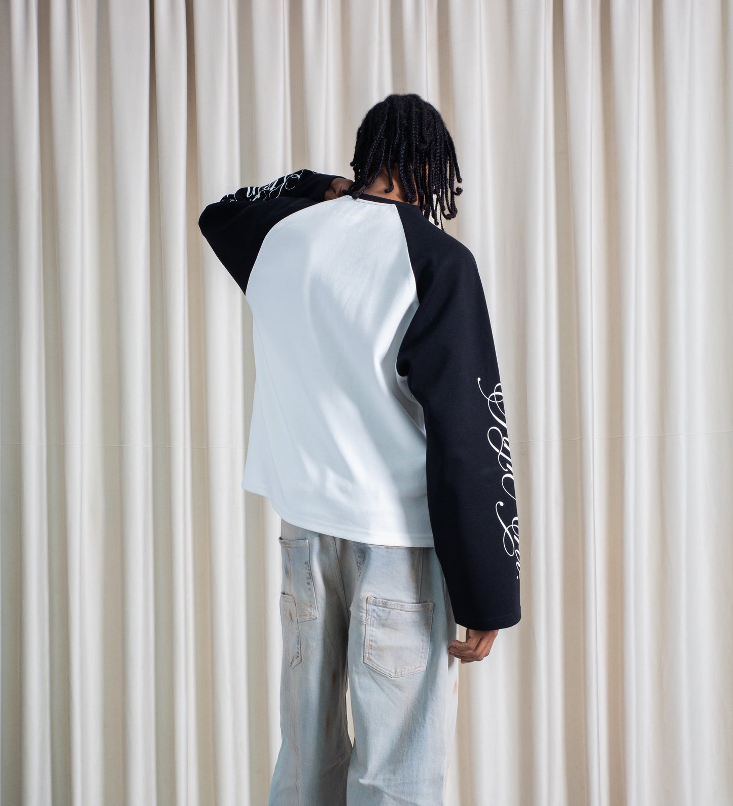 CRTV DEPT HEAVYWEIGHT RAGLAN T-SHIRT – Black/Off White