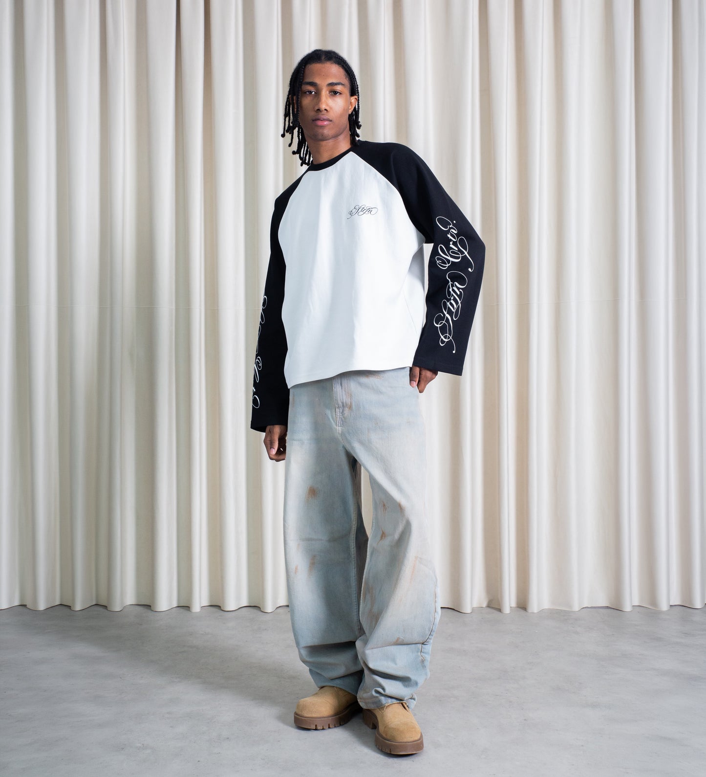 CRTV DEPT HEAVYWEIGHT RAGLAN T-SHIRT – Black/Off White