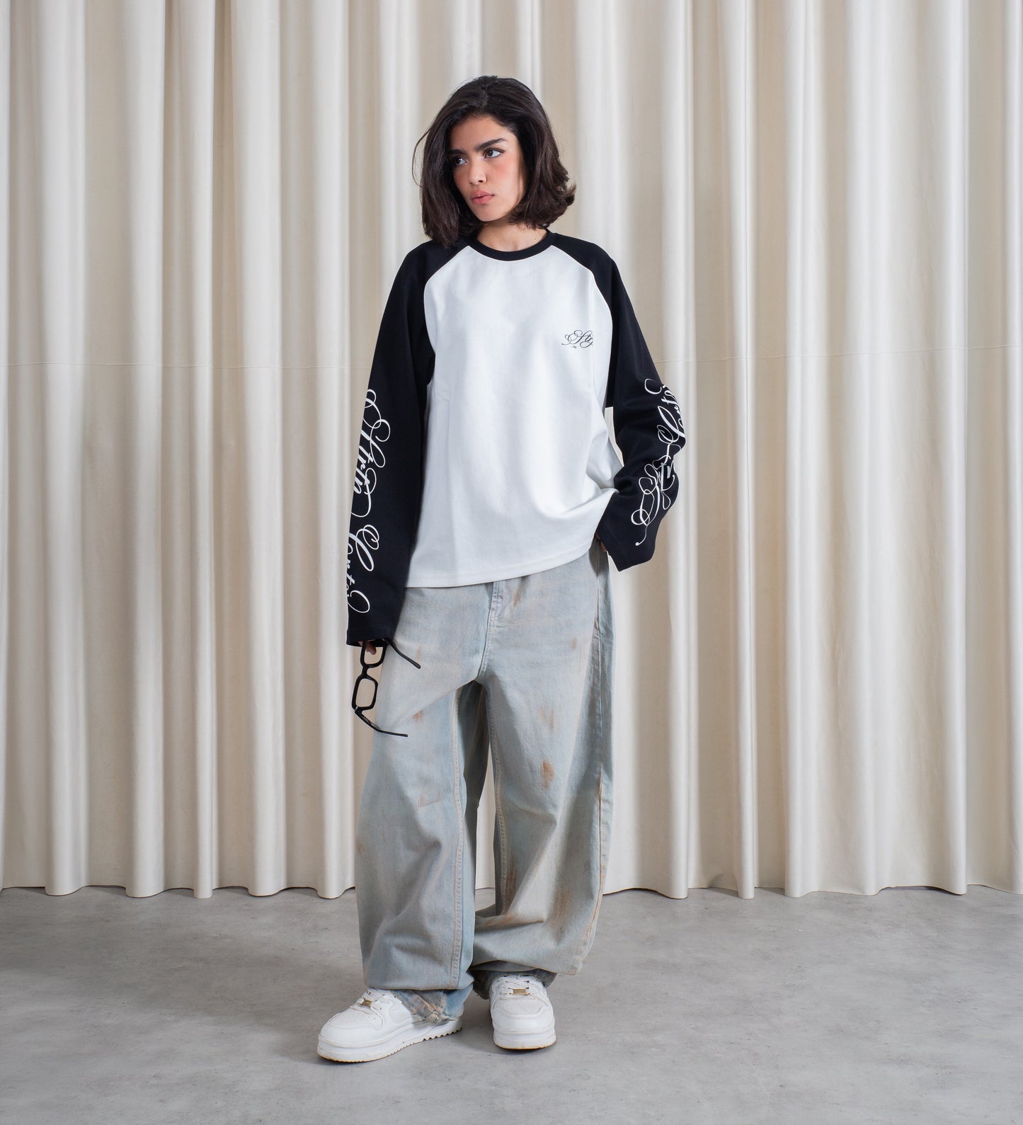 CRTV DEPT HEAVYWEIGHT RAGLAN T-SHIRT – Black/Off White