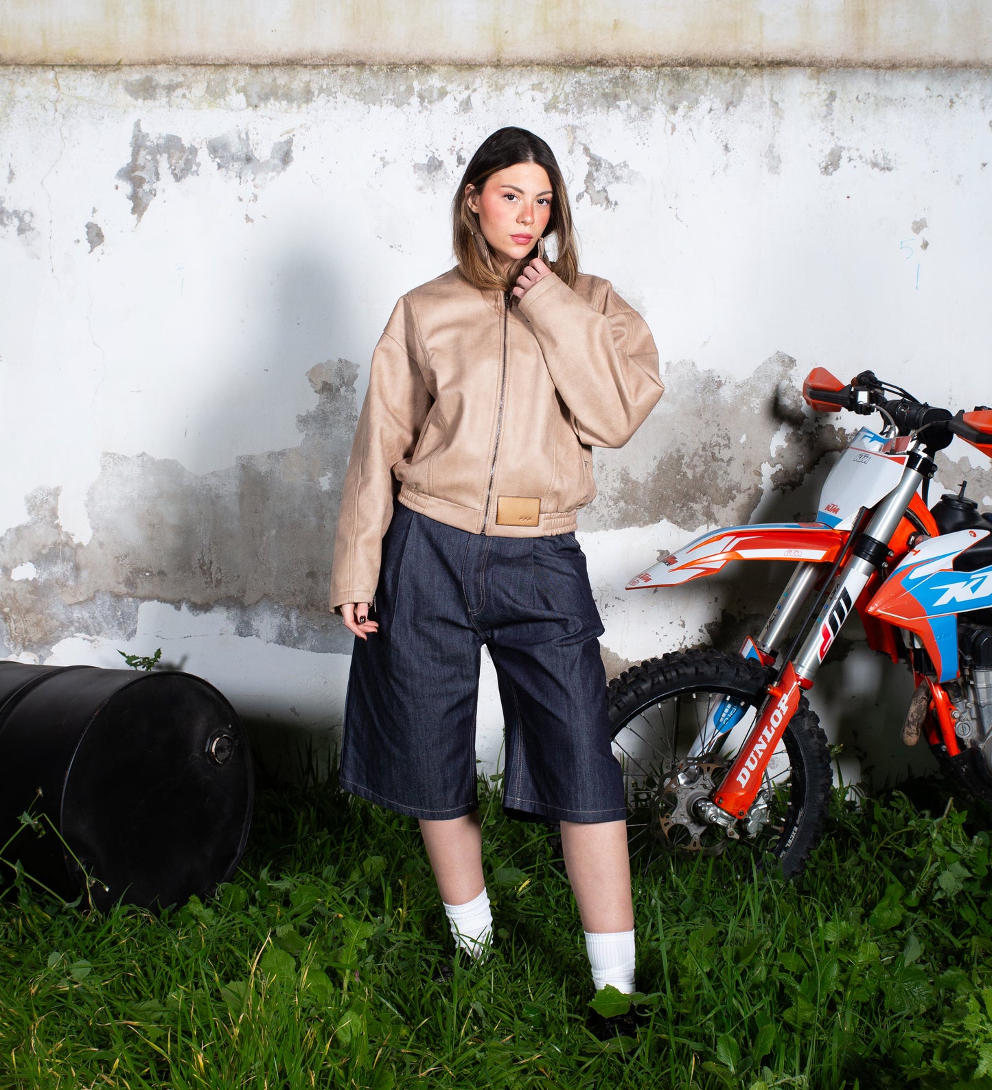 CRTV DEPT. VEGAN LEATHER JACKET – Light Tobacco