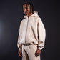 STRTN RAGLAN ZIP-UP HOODIE  – Cream