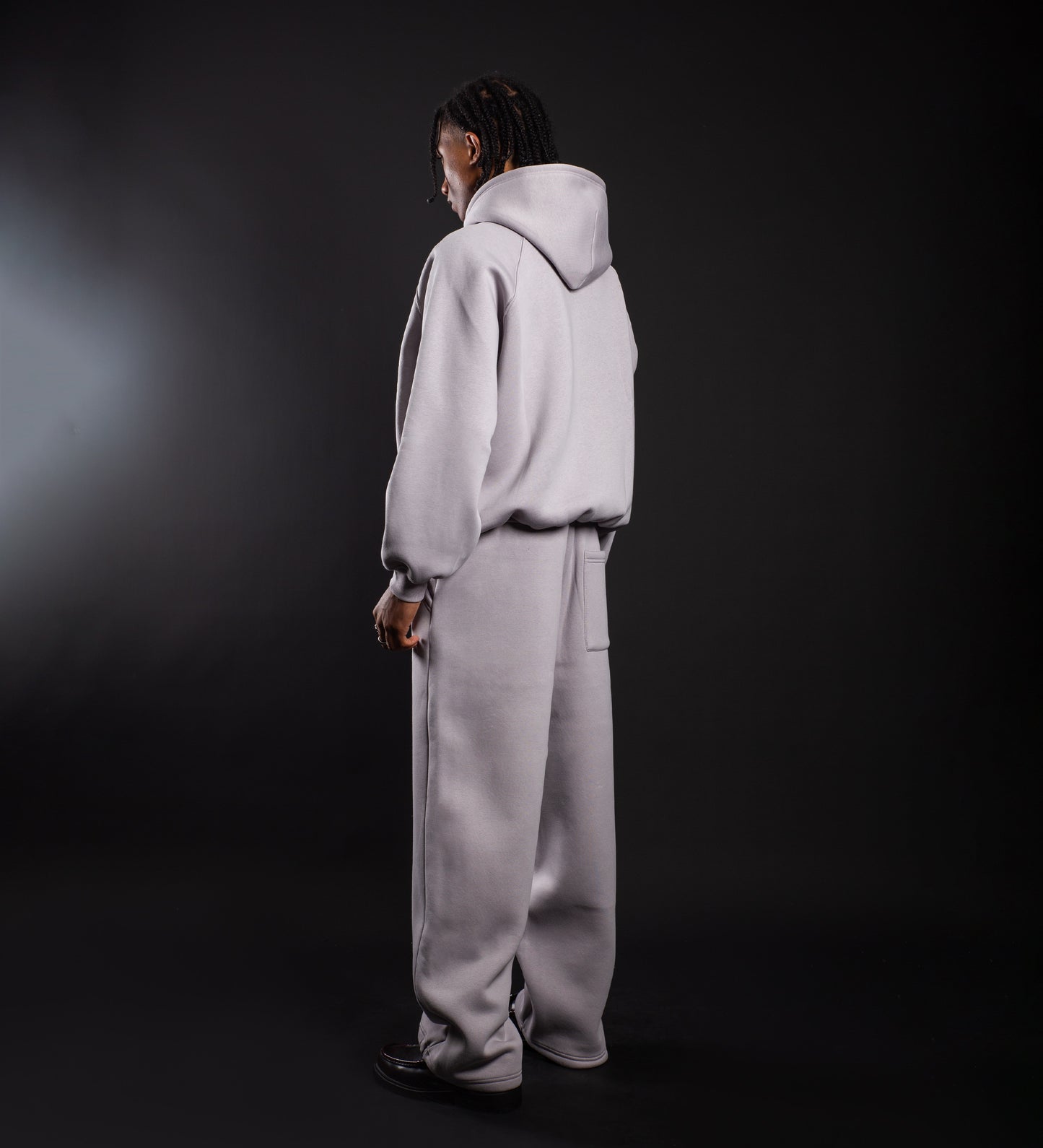 STRTN RAGLAN ZIP-UP HOODIE  – Light Gray