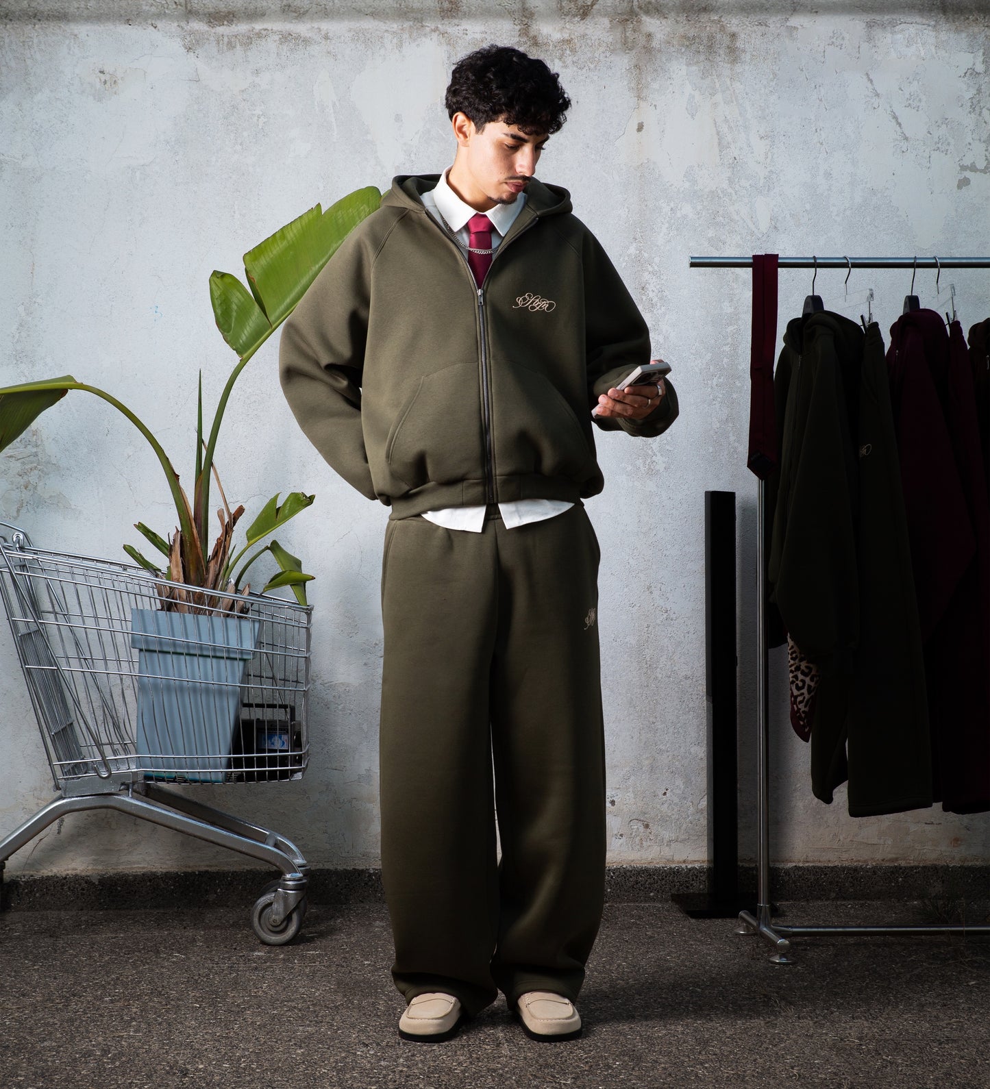 STRTN RAGLAN ZIP-UP HOODIE – Military Green