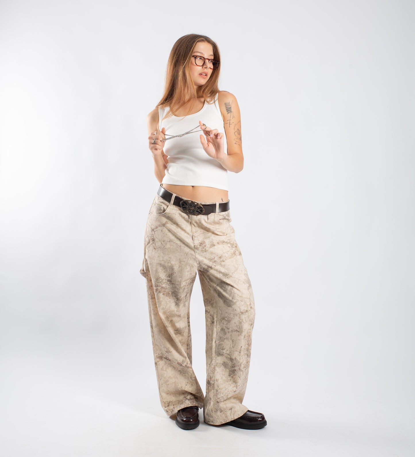 DESERT SAINTS CAMO BAGGY PANTS – Sand Moss