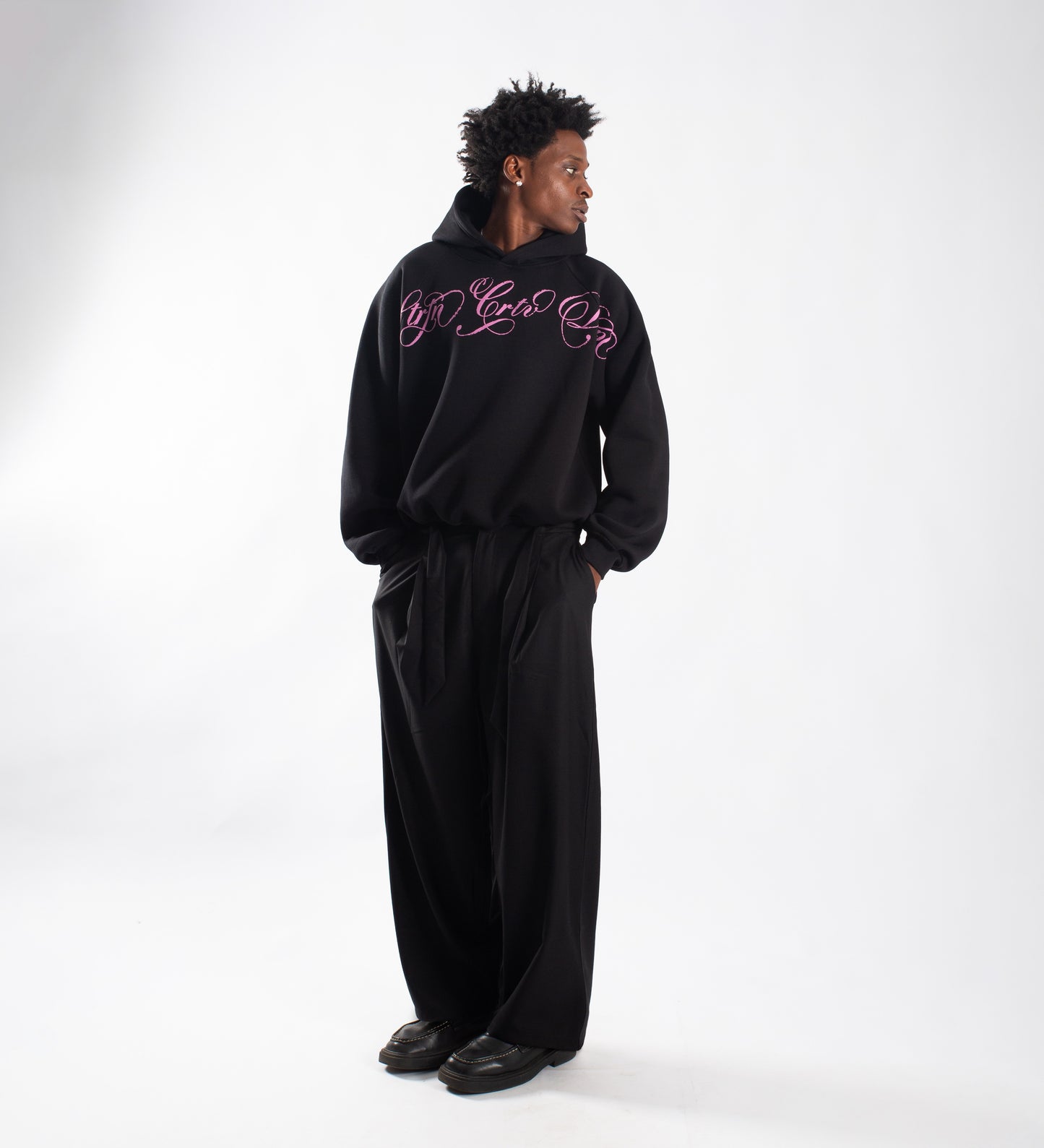 THE CRTV DEPT. BLOCK PANTS – Black