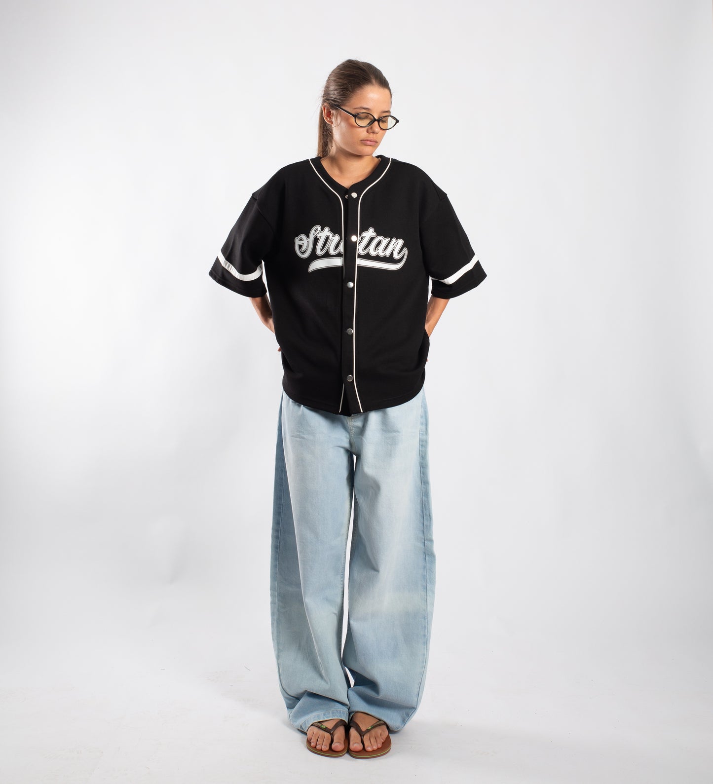 STRTN® BASEBALL HEAVYWEIGHT OVERSHIRT – Black
