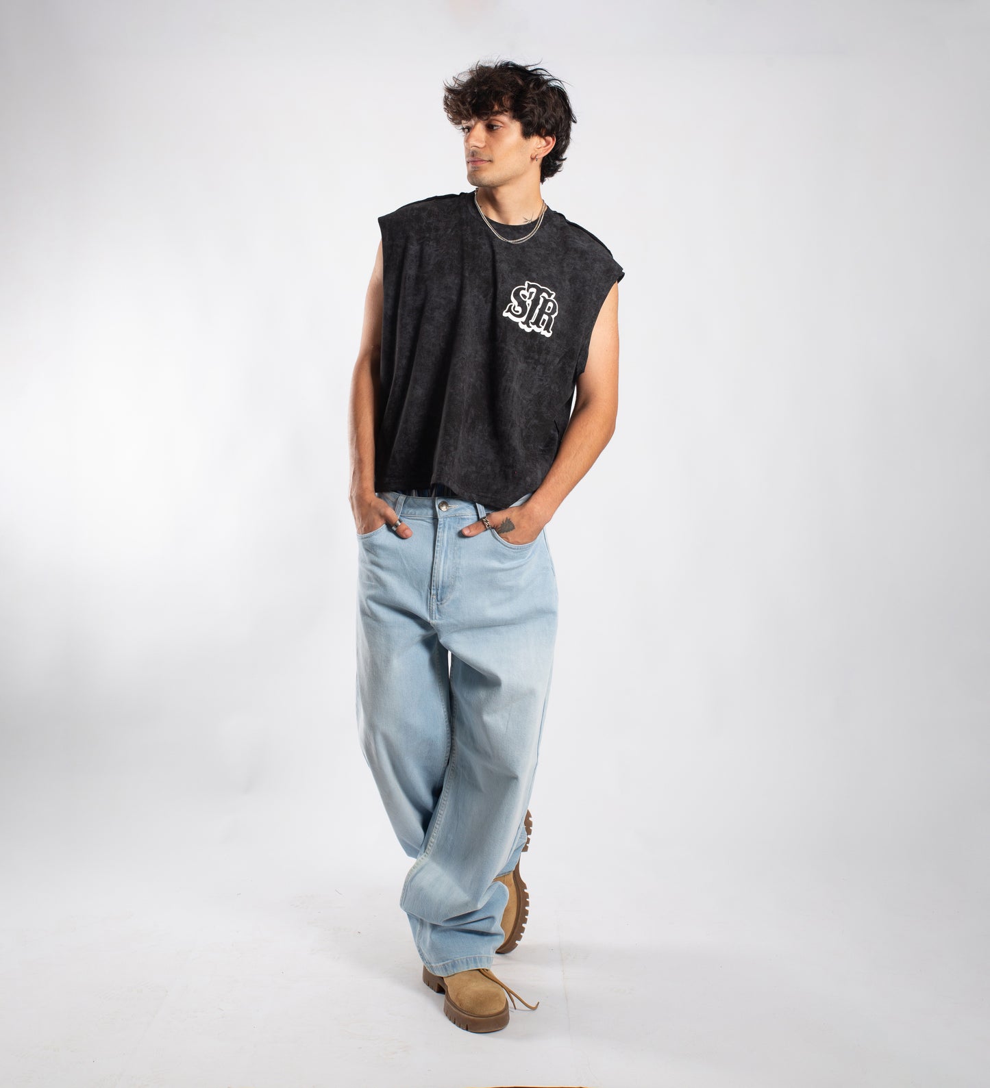 CRTV DEPT. TANK TOP – Washed Black