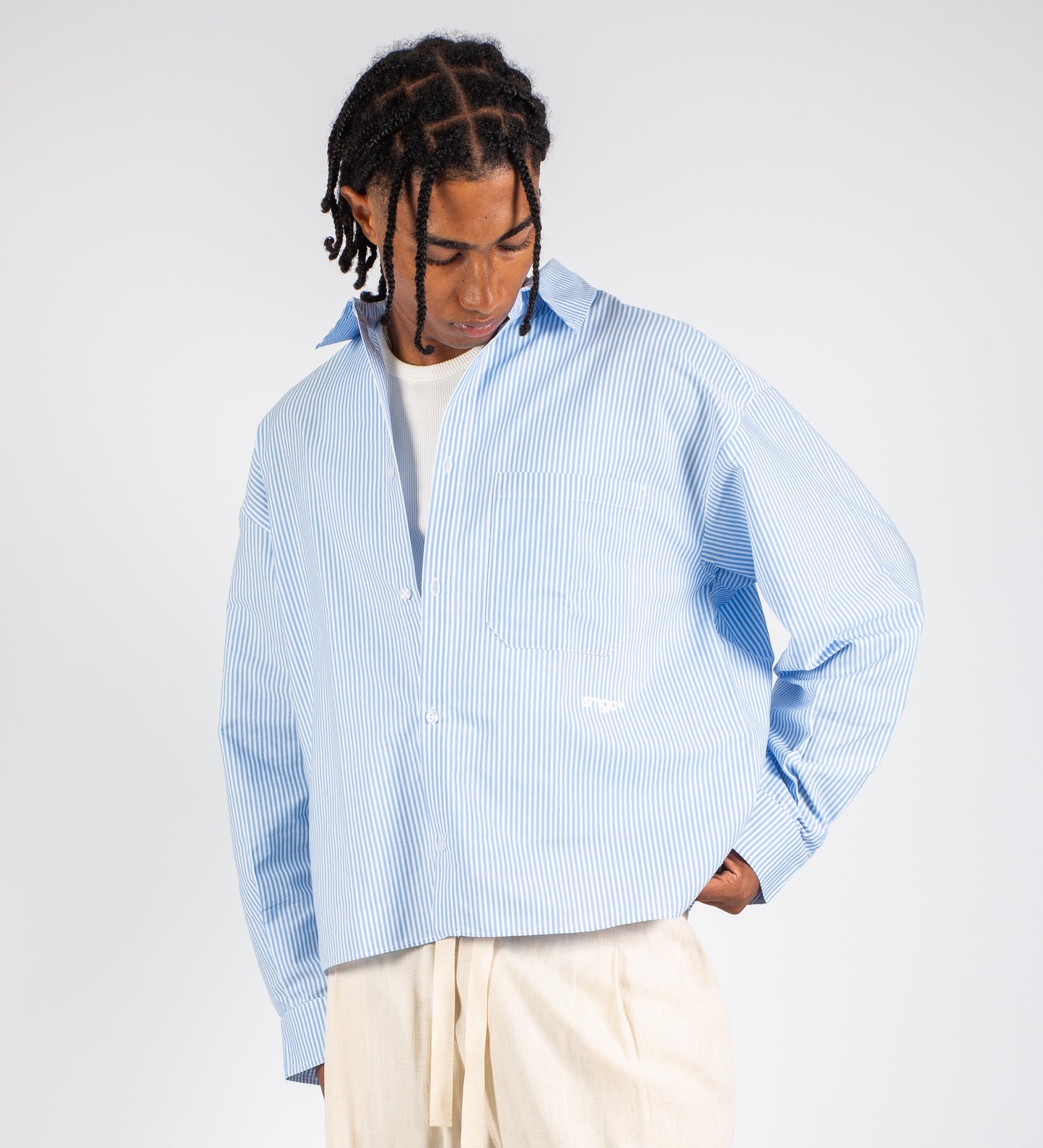CRTV DEPT. STRIPED LONG SLEEVE POPLIN SHIRT II