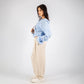 PLEATED BAGGY LINEN PANTS – Cream