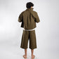 CRTV DEPT. PLEATED JORTS – Military Green