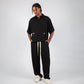 PLEATED BAGGY LINEN PANTS – Black
