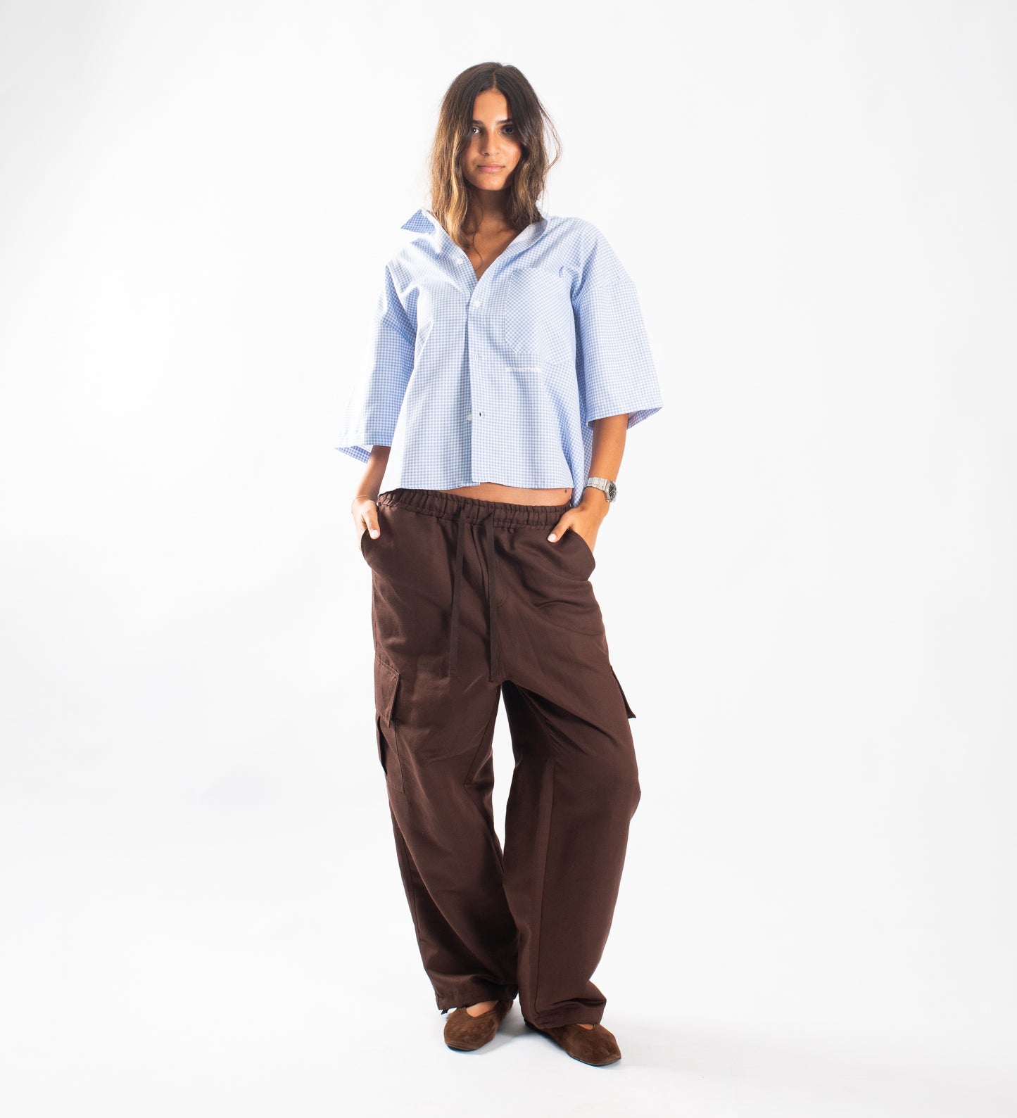THE GINGHAM BOXY SHIRT – Baby Blue
