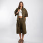 CRTV DEPT. PLEATED JORTS – Military Green