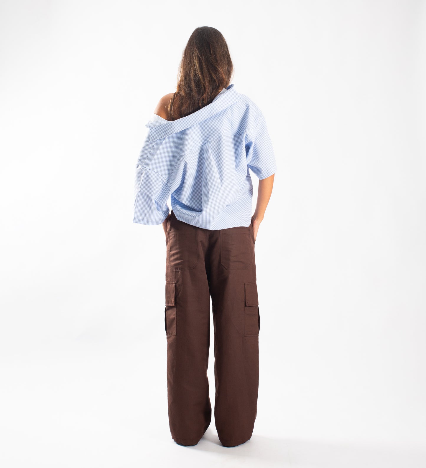 LOOSE CARGO PANTS – Brown