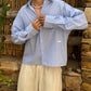 CRTV DEPT. STRIPED LONG SLEEVE POPLIN SHIRT