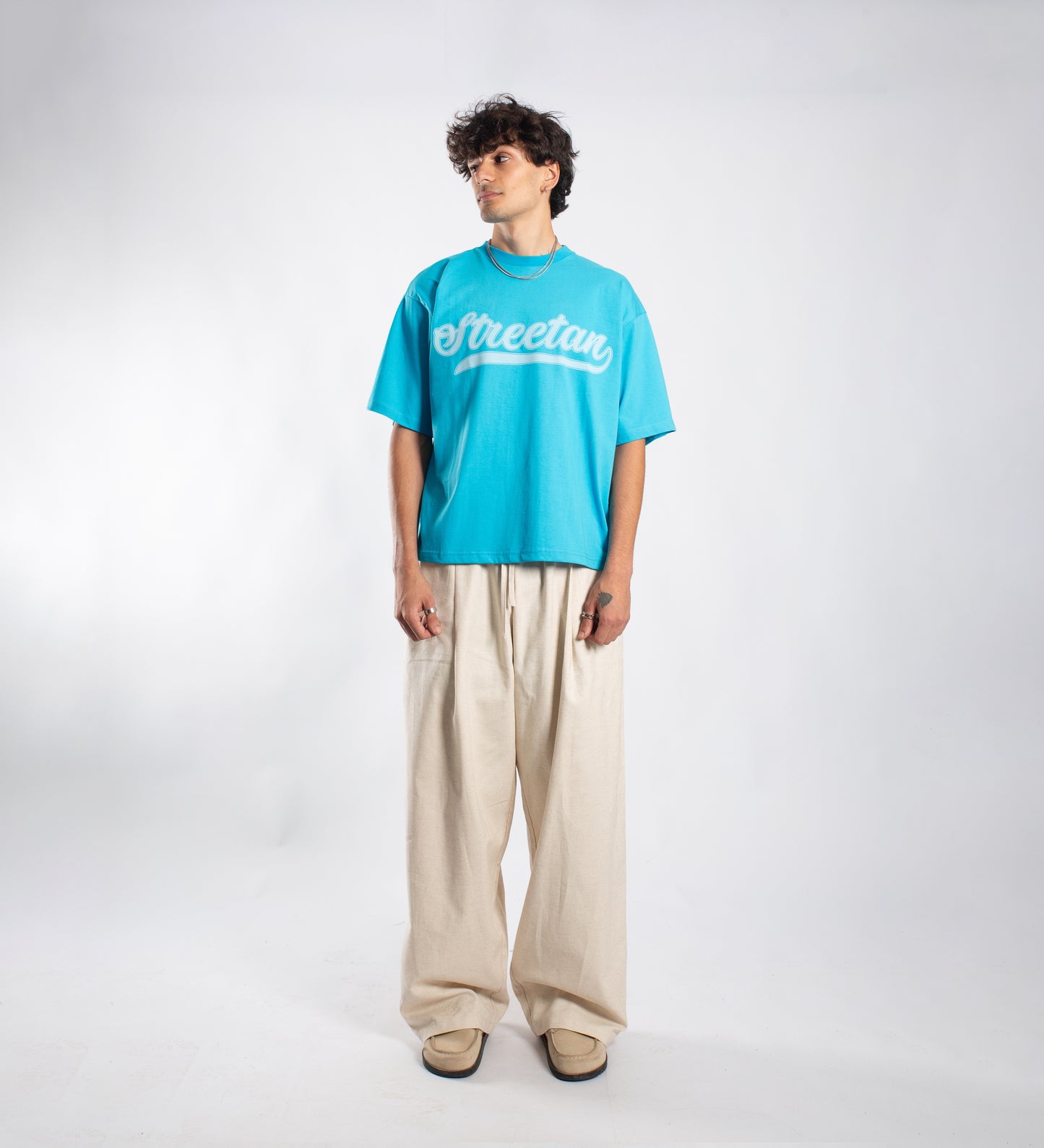 CRTV DEPT. CROPPED T-SHIRT – Turquoise
