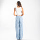 THE CRINKLED POPLIN PANTS – Baby Blue