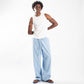 THE CRINKLED POPLIN PANTS – Baby Blue