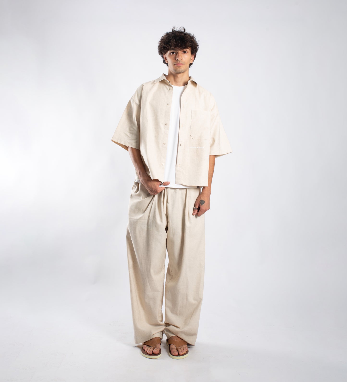 CRTV DEPT. LINEN SHIRT II – Cream