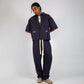 PLEATED BAGGY LINEN PANTS – Midnight Blue