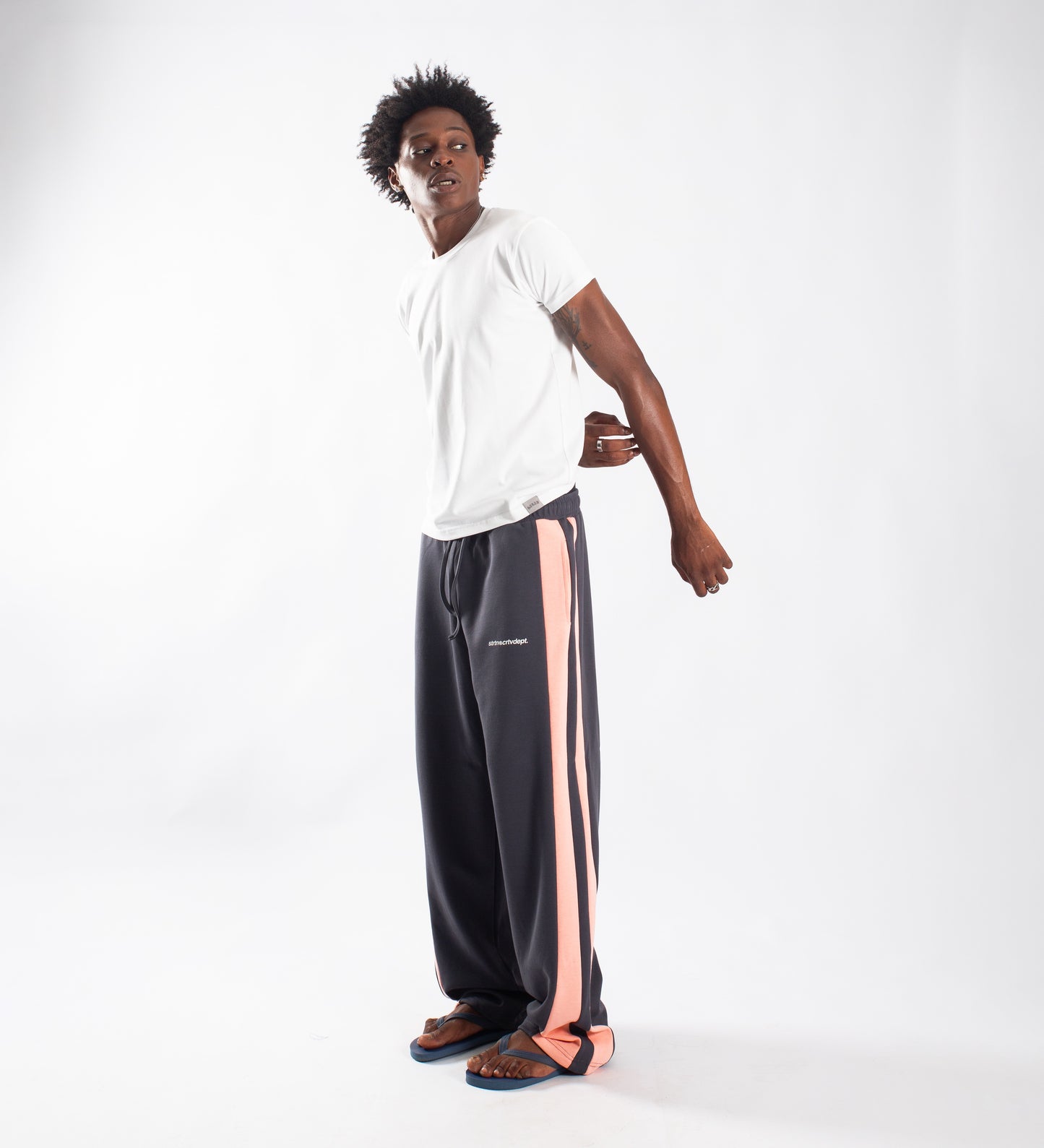 CRTV DEPT. JOGGERS – Light Pink/Charcoal