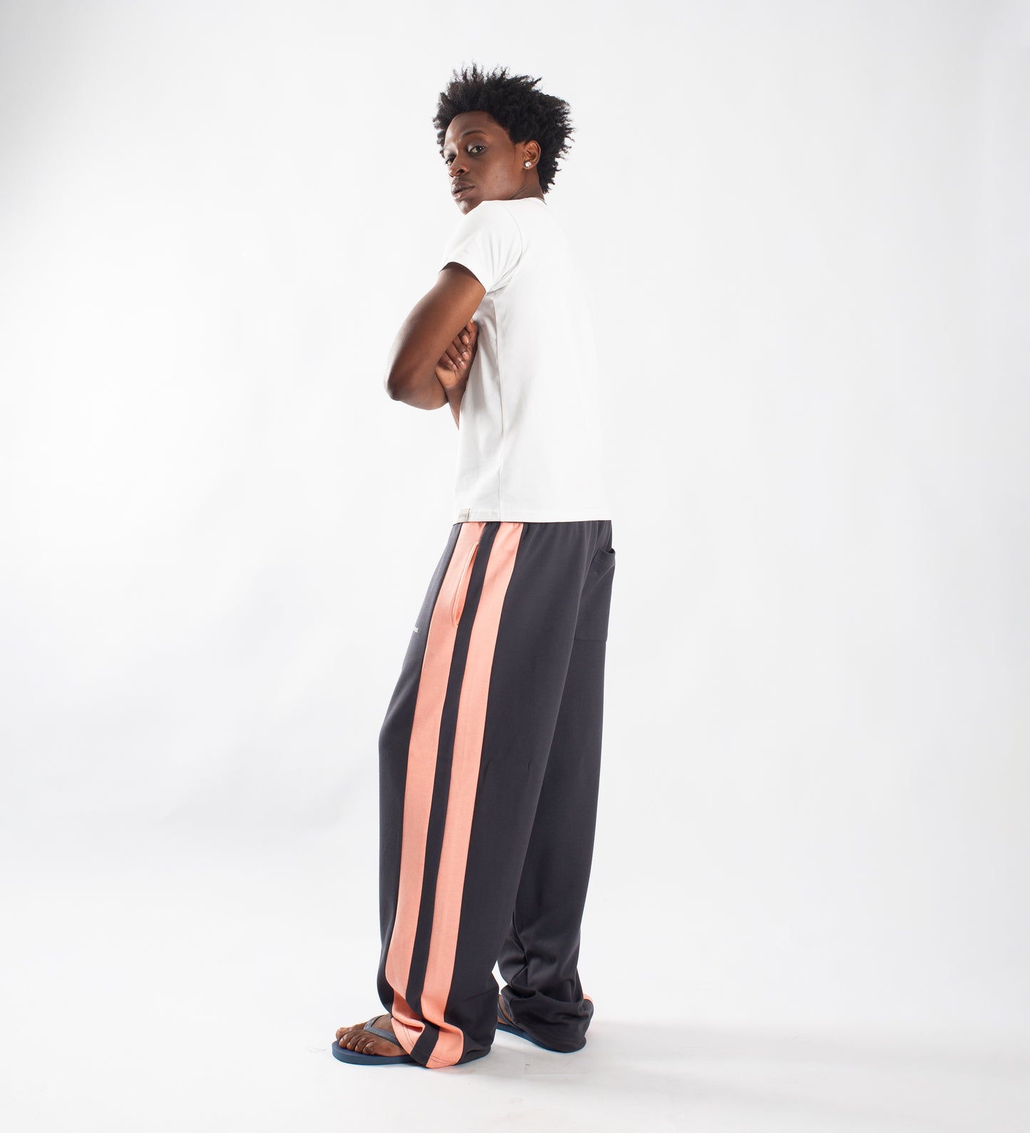 CRTV DEPT. JOGGERS – Light Pink/Charcoal