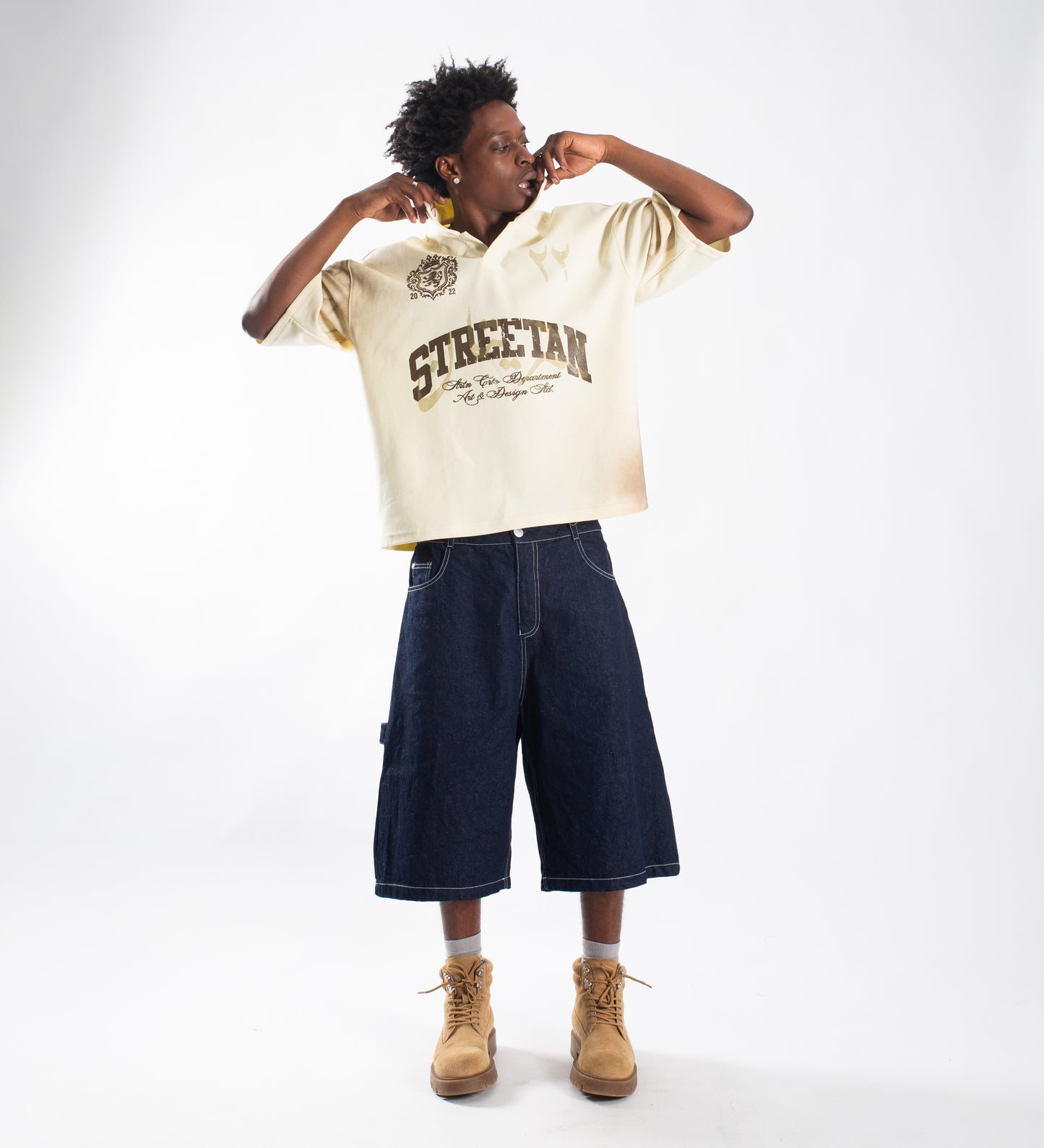 STRTN® CRTV DEPT. HEAVYWEIGHT BOXY POLO – Pearl