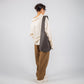 PLEATED BAGGY LINEN PANTS – Brown