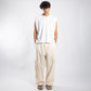 LOOSE POPLIN CARGO PANTS – Cream