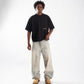 HEAVYWEIGHT DISTRESSED BOXY ARMY T-SHIRT – Black