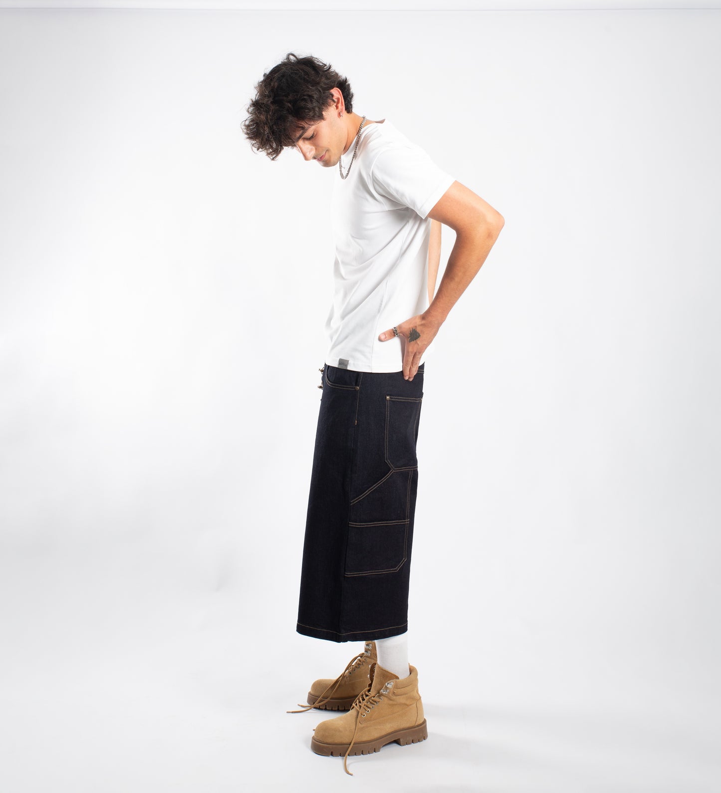 FIREMAN CLASP DENIM JORTS – Midnight Blue