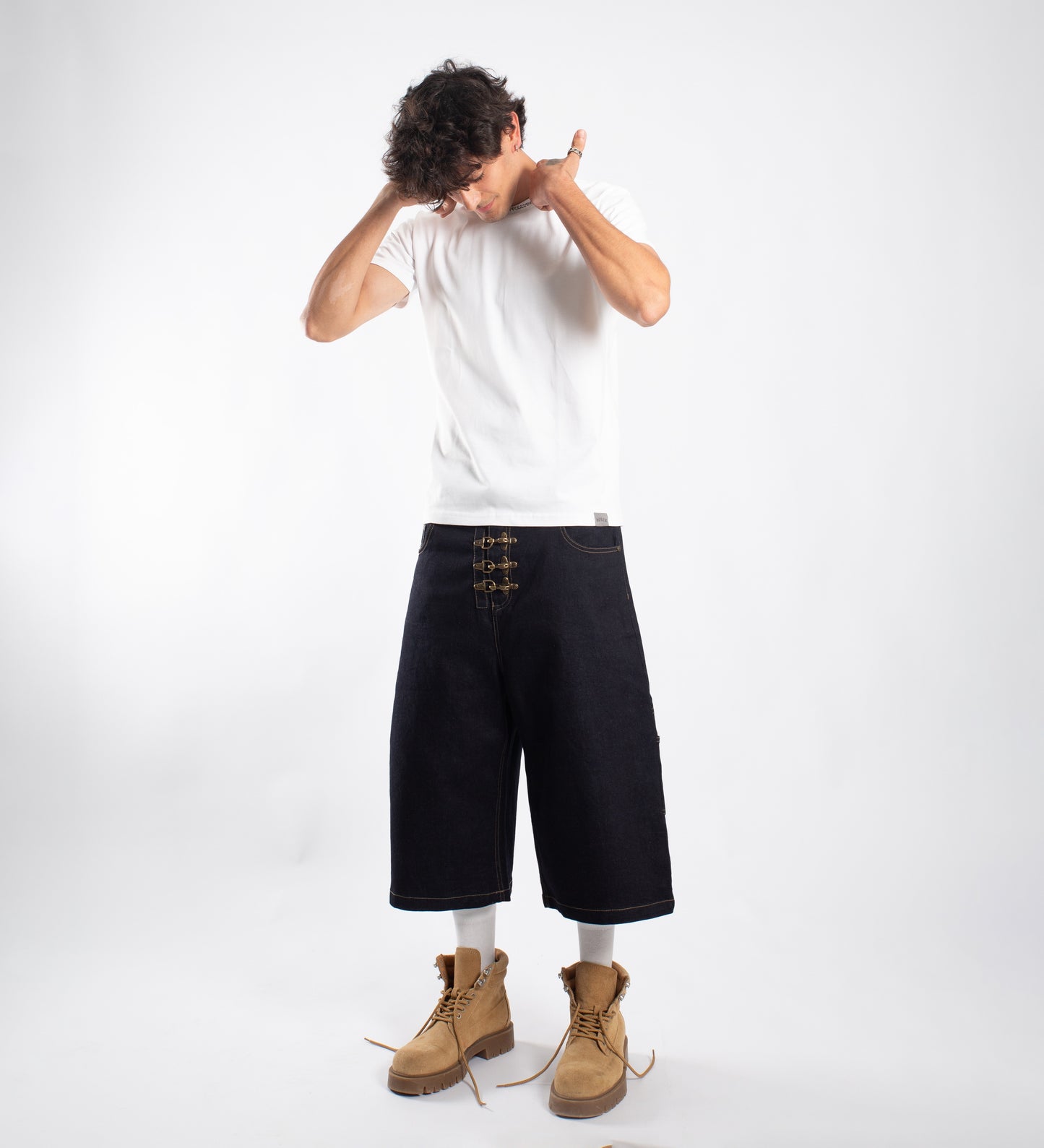 FIREMAN CLASP DENIM JORTS – Midnight Blue