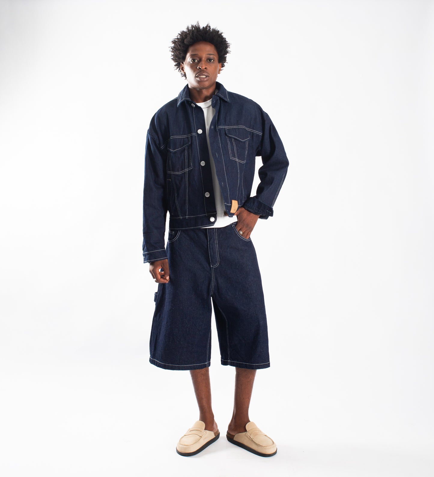 STRTN® CRTV DEPT DENIM JORTS V.II – Raw Blue