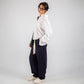 PLEATED BAGGY LINEN PANTS – Midnight Blue
