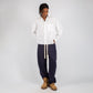 PLEATED BAGGY LINEN PANTS – Midnight Blue