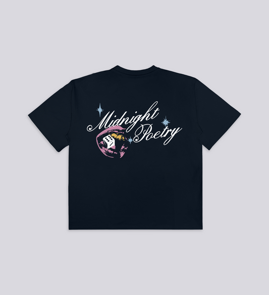 MIDNIGHT POETRY T-SHIRT – Navy