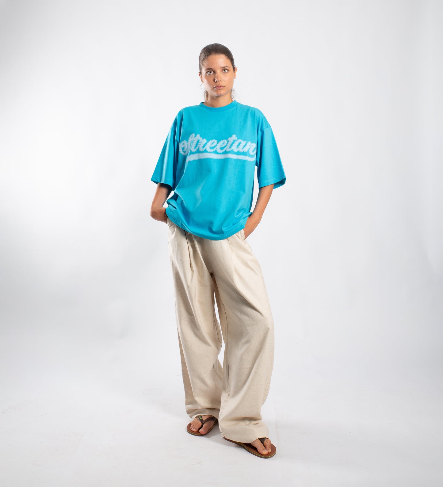 CRTV DEPT. CROPPED T-SHIRT – Turquoise