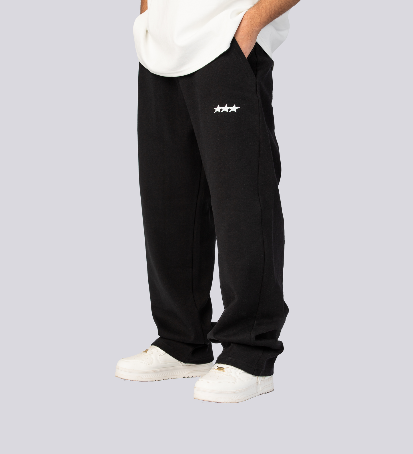 ATHLEISURE TRACK PANTS – Black